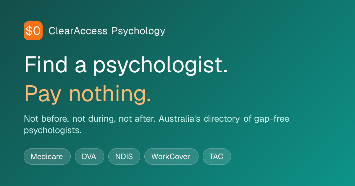 No Gap Psychologist in Maidstone 3012 — Bulk Billing, DVA, NDIS ...